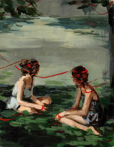 Red Ribbon 11x14 framed and ready to ship