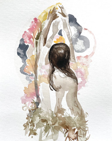 Watercolor study (Growth). original painting