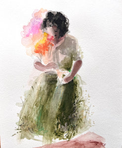 Watercolor study (The Spirit) .  original painting
