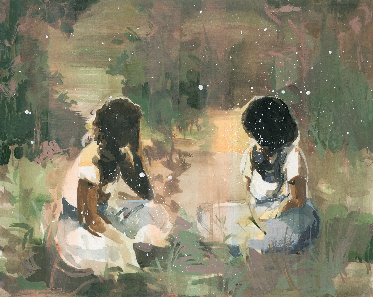 The Listeners . original painting